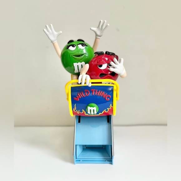 Mars M&M’s Wild Thing Roller Coaster Red Green Candy Dispenser - Picture 5 of 12